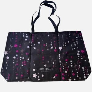 NWOT Kate Spade Black & Pink Star Pattern Tote